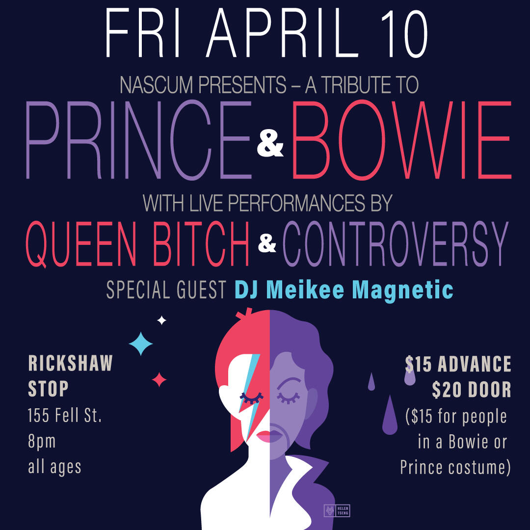 Prince & Bowie tribute night - Friday, April 10